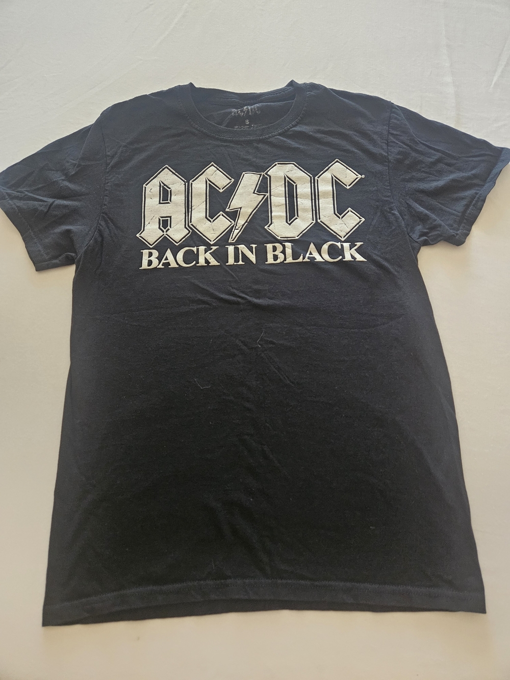 AC/DC Back In Black Black Graphic Tee - Size S